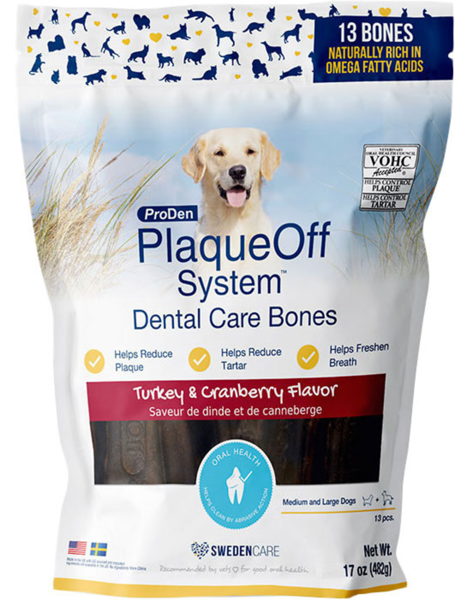 Plaque Off Proden Plaque Off Os dentaires Dinde & Canneberge 482g