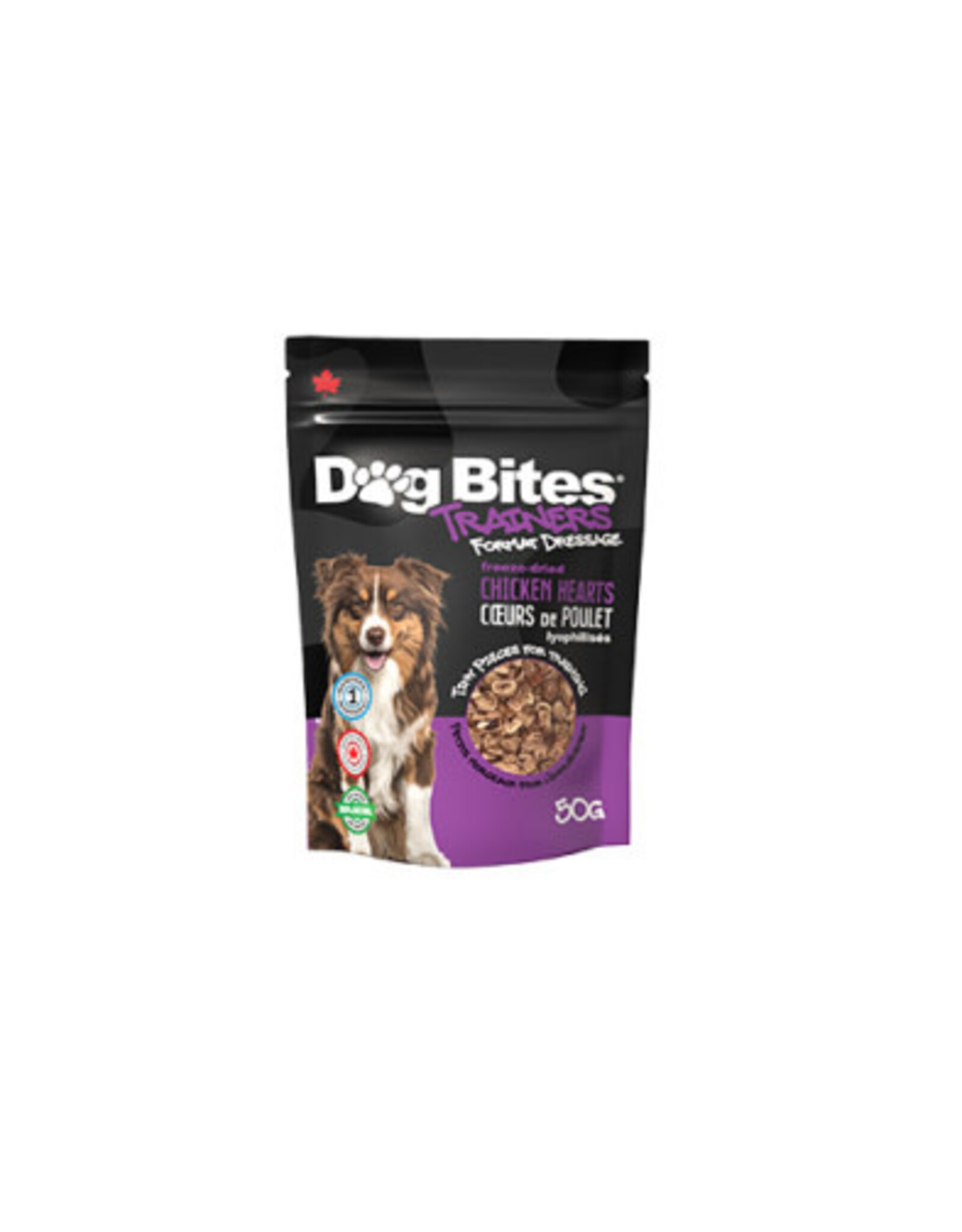 Dog Bites Dog Bites Gâteries entraînement Coeur de Poulet 50g.