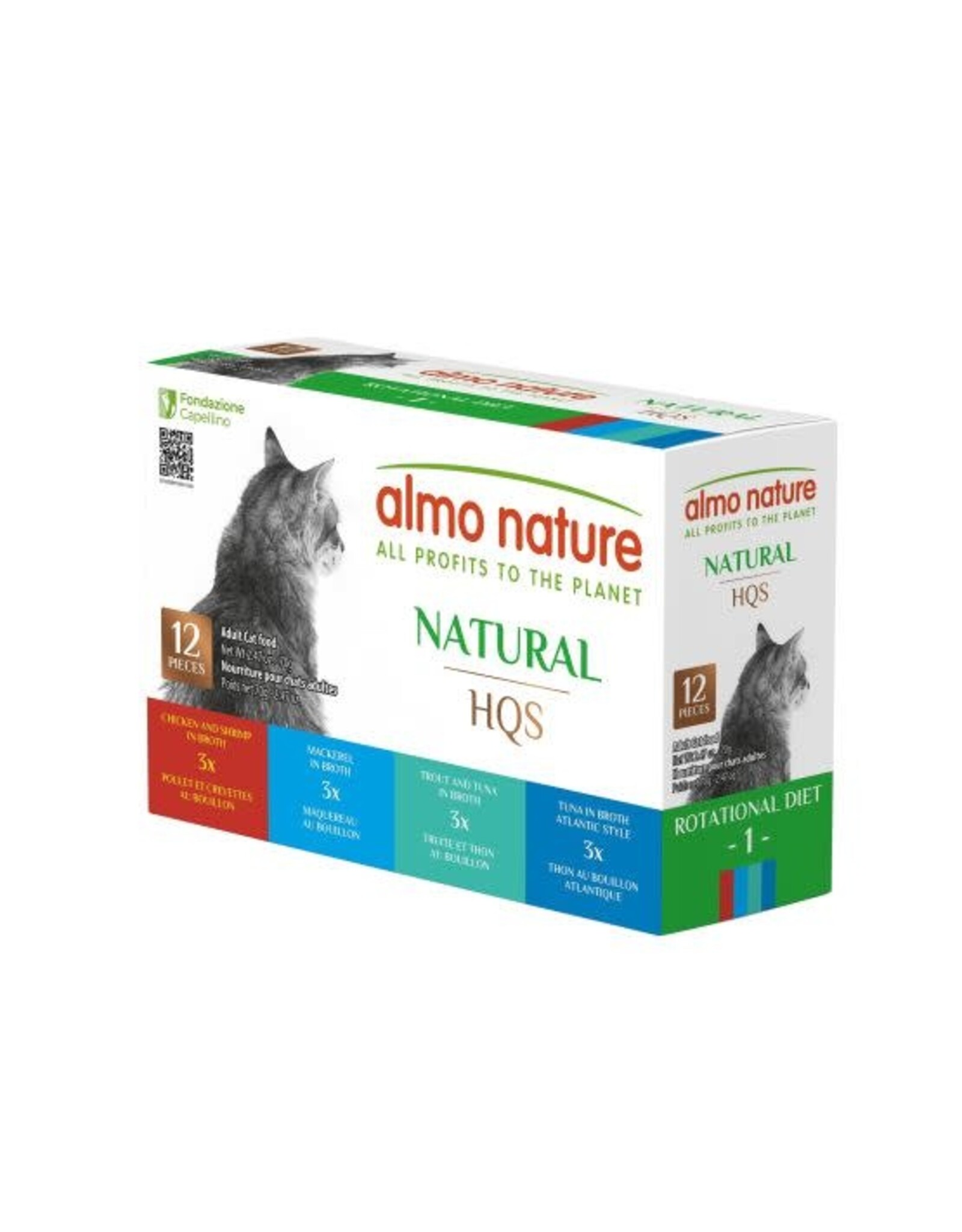 Almo Nature Almo Nature HQS N. Sélection Poisson & Poulet Rot. Pack #1 12x70g.
