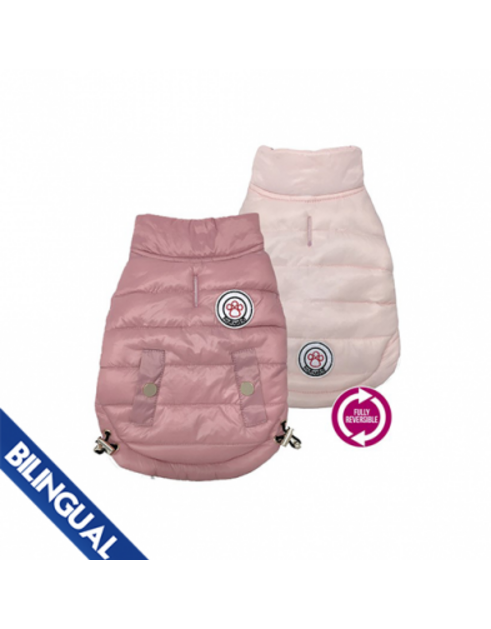 foufoudog *DISC* FFD manteau réversible rose 2XL