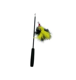 Bud's Bud'z Canne a peche télescopique + jouet a plumes 165cm (Chat)