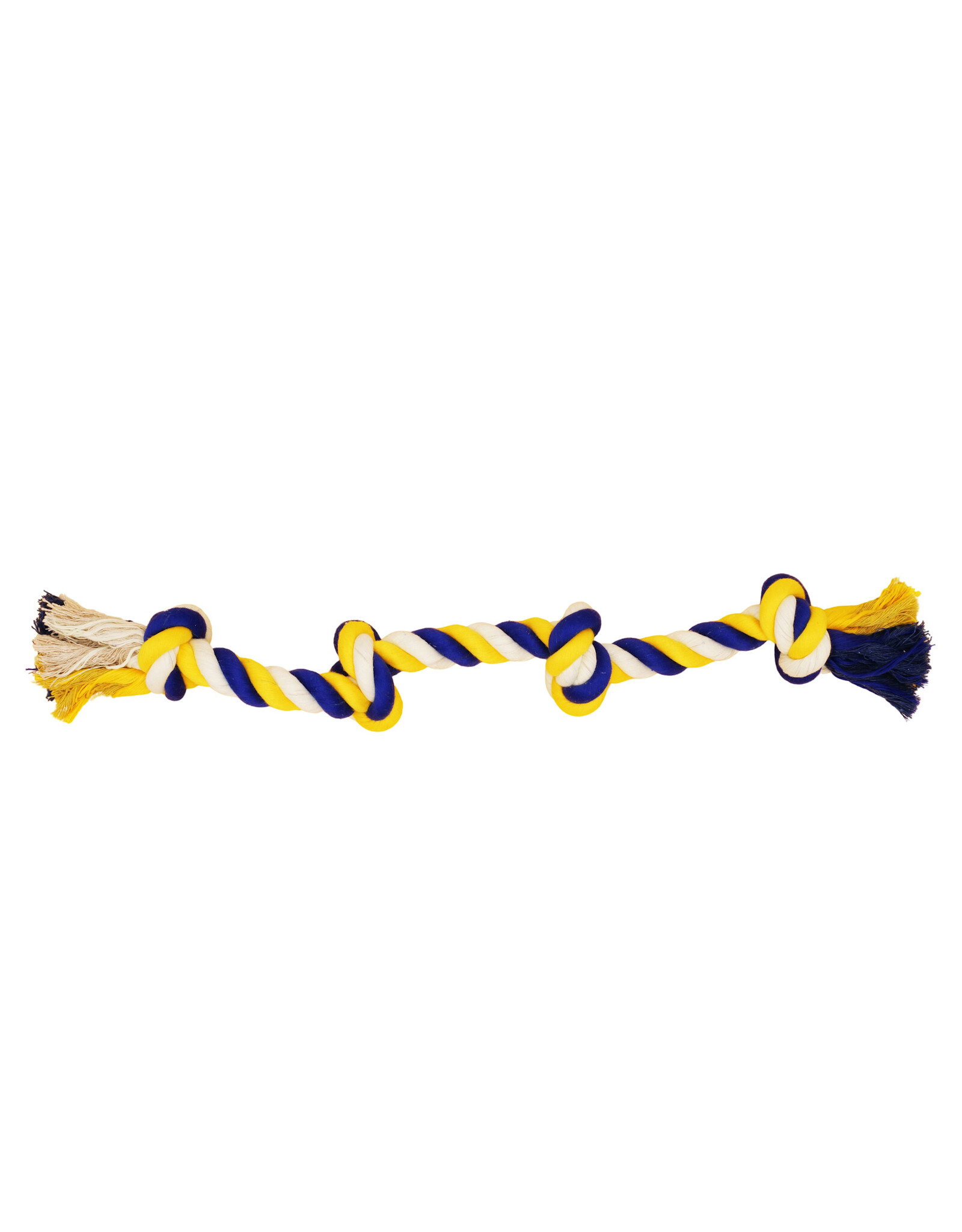 Bud's Bud'z corde 4 noeuds bleu et jaune 70cm