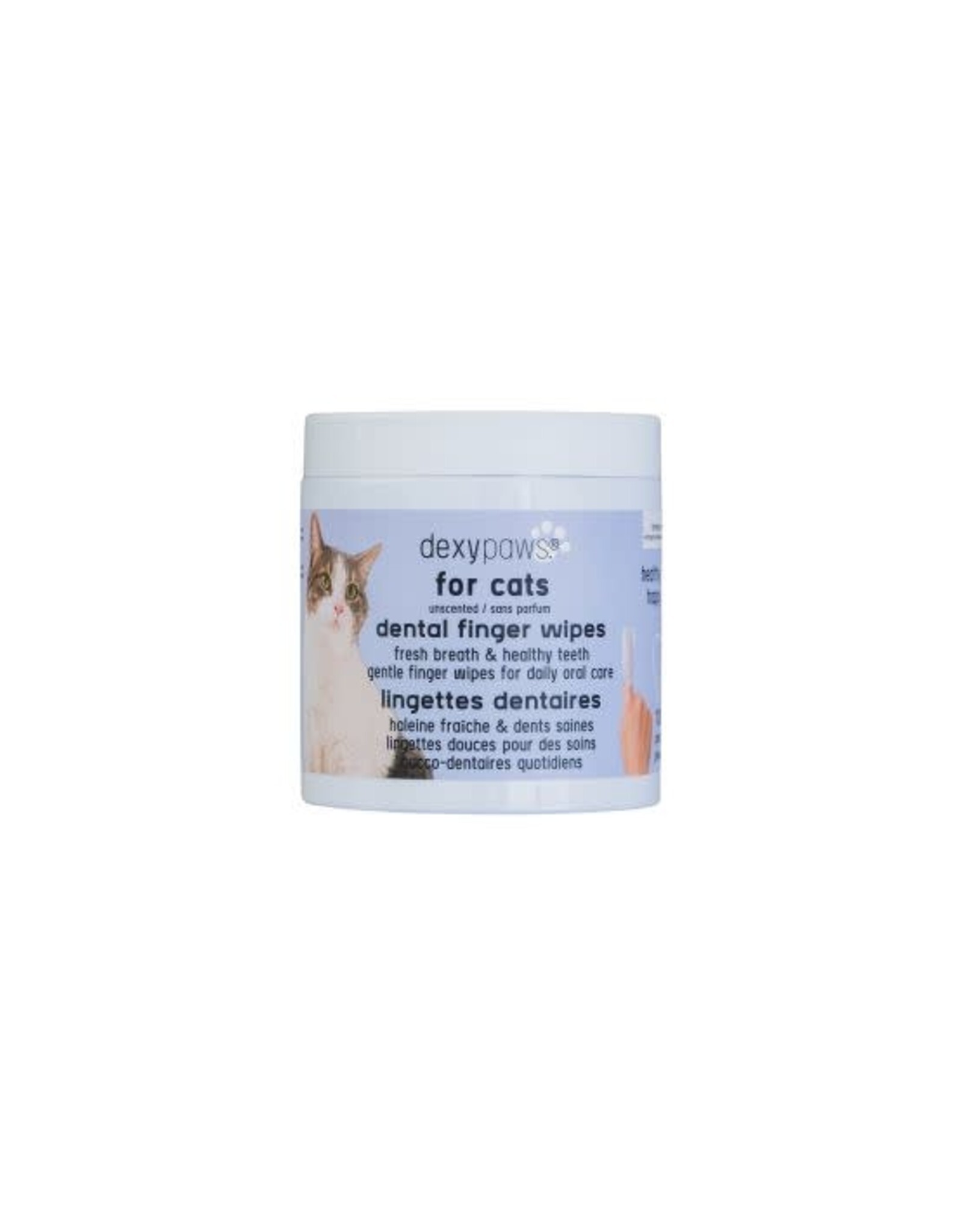 Dexypaws Dexypaws Lingettes Doigt Pour Chat - Soins Dentaires, Sans Parfum, Paquet De 100