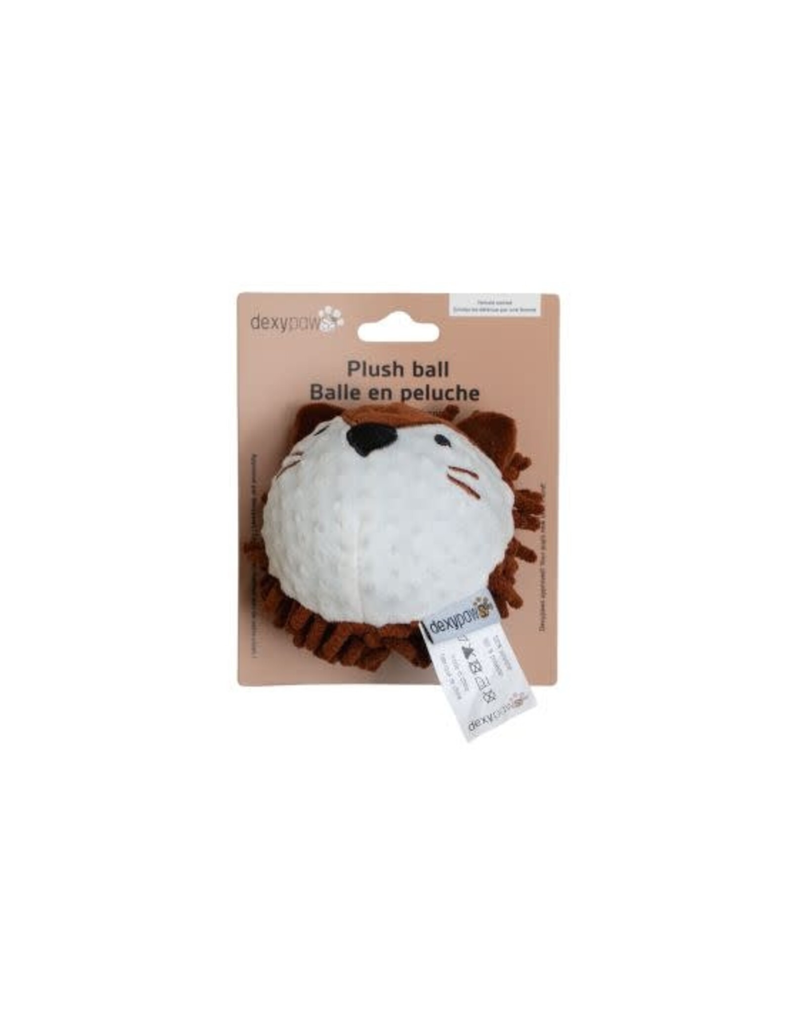 Dexypaws Dexypaws Peluche Avec Balle Intégrée Pour Chien - Hérisson