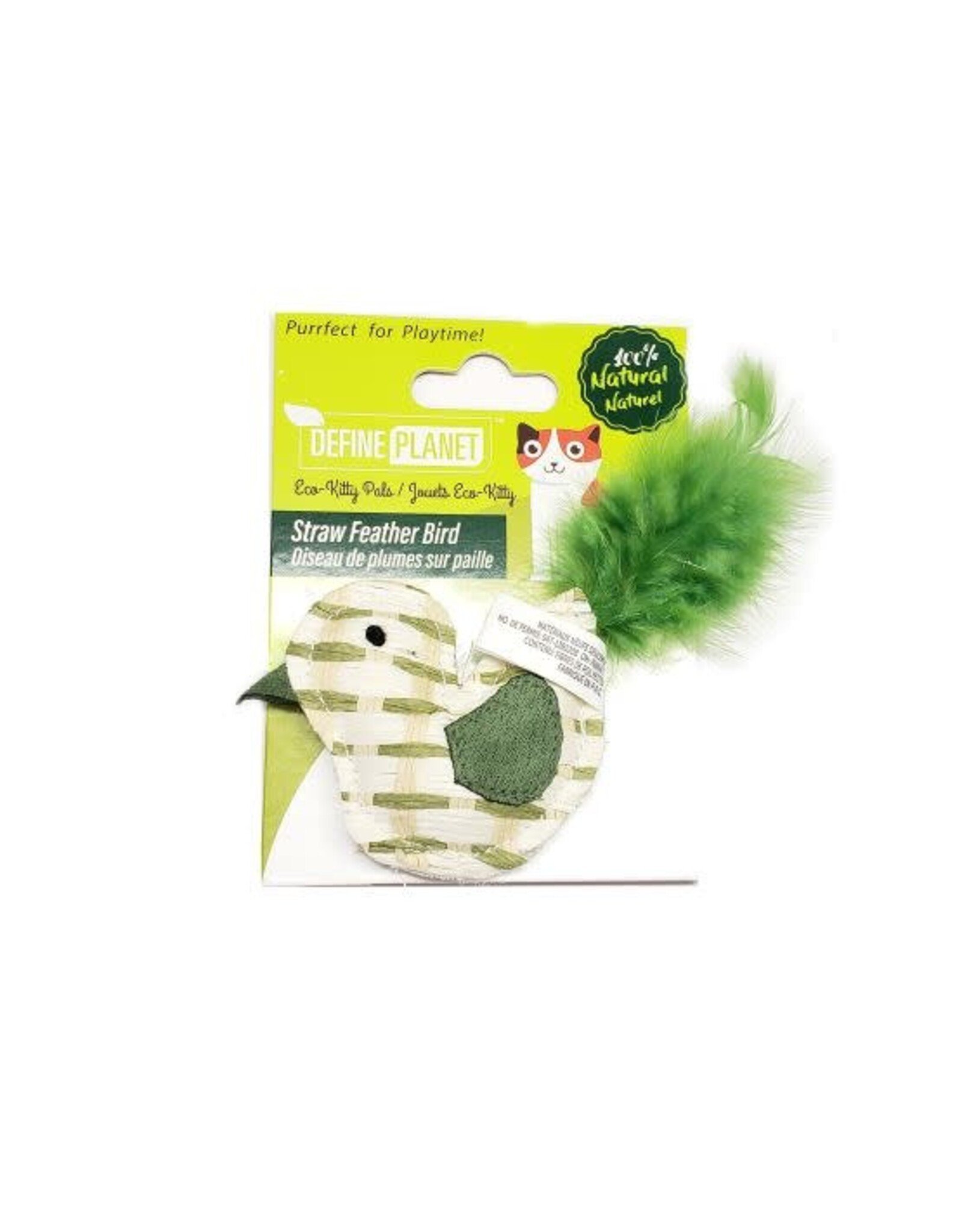 define planet Define Planet Jouet Pour Chat, Oiseau De Plumes Sur Paille