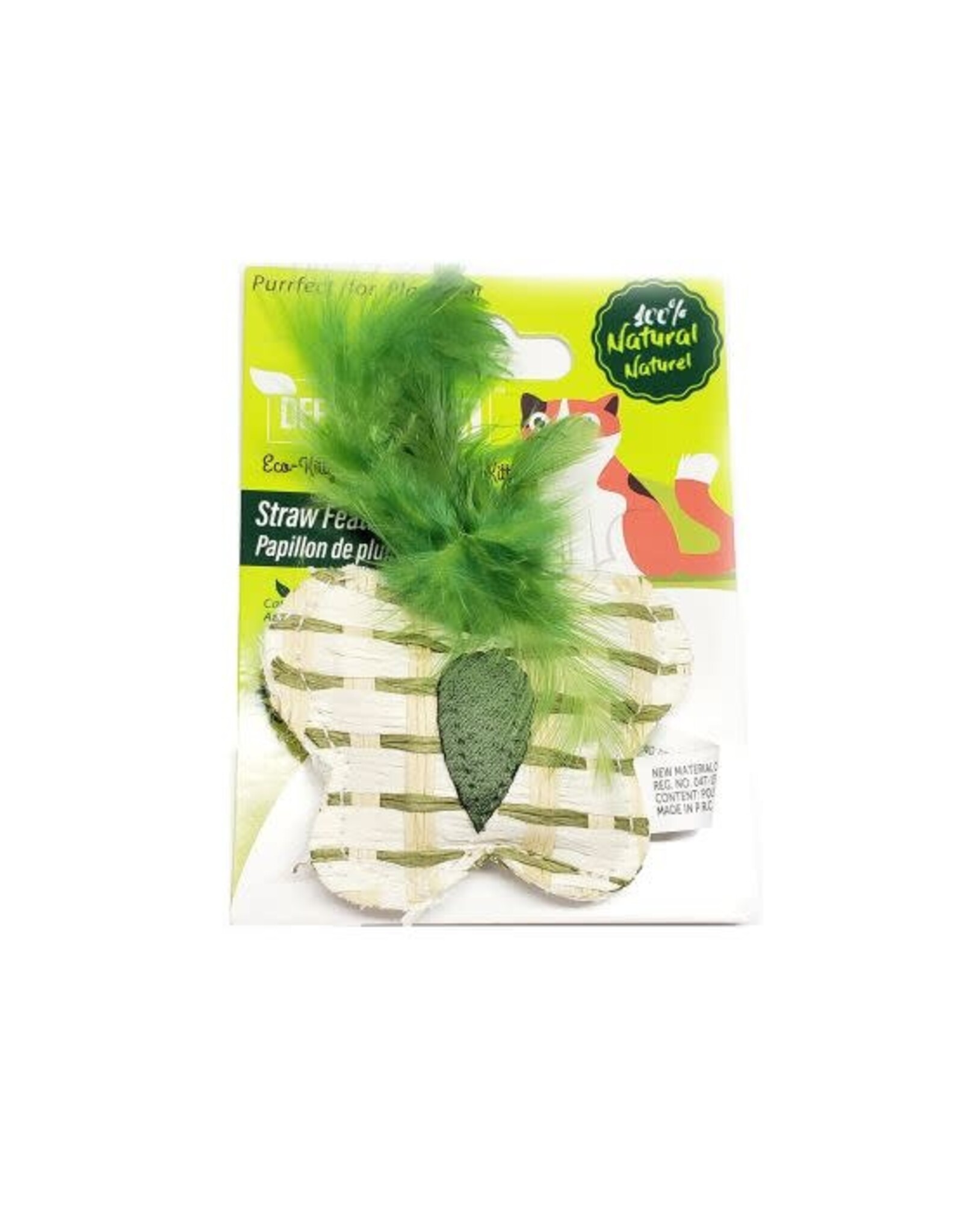 define planet Define Planet Jouet Pour Chat, Papillon De Plumes Sur Paille