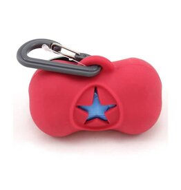 Messy Mutts Messy Mutts Distributeur sacs de ramassage en silicone Rouge