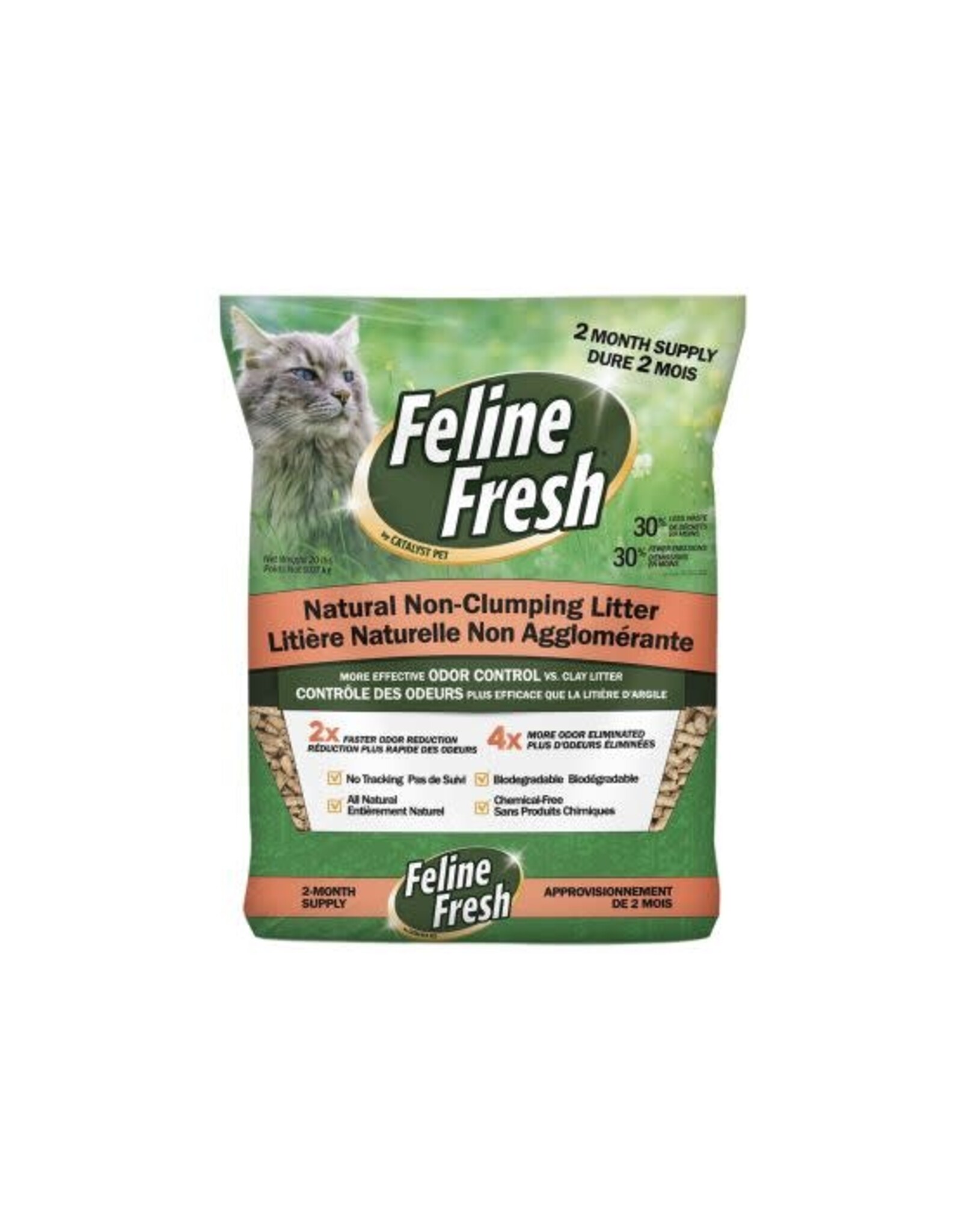 Feline Fresh Feline Fresh litière granule de pin 20lbs (100% naturelle)