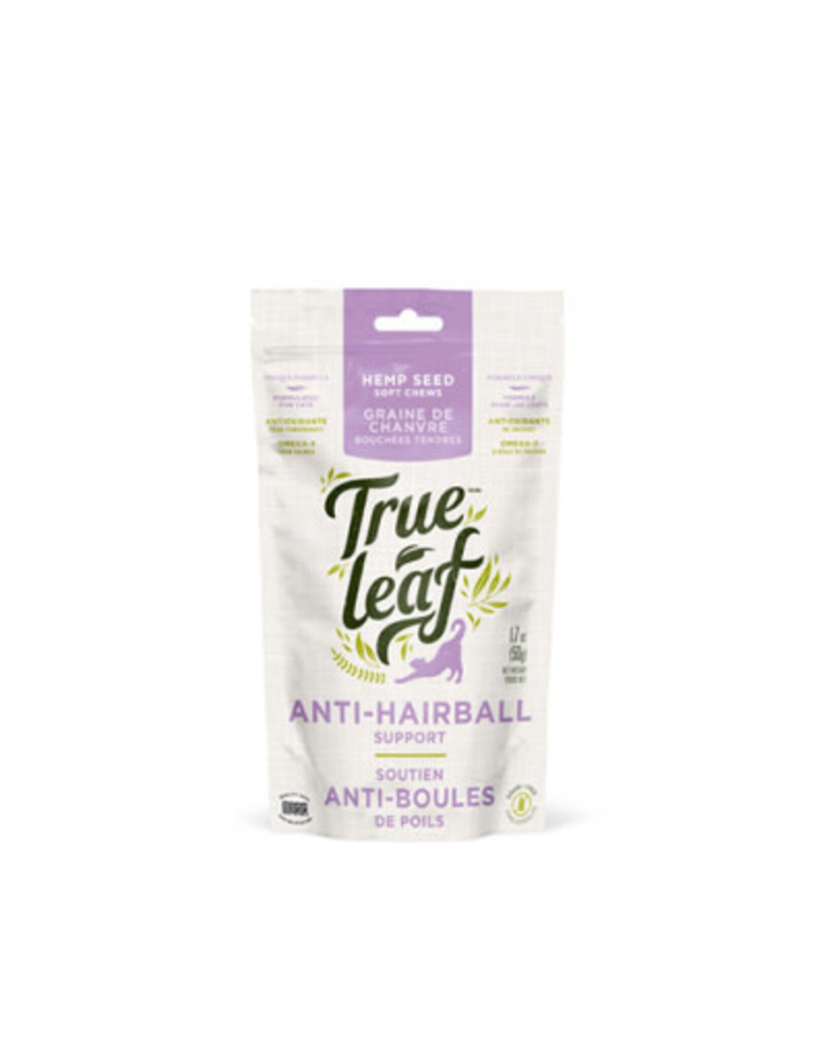 True Hemp True Leaf Gâteries Boule de Poil 50gr (Chat)