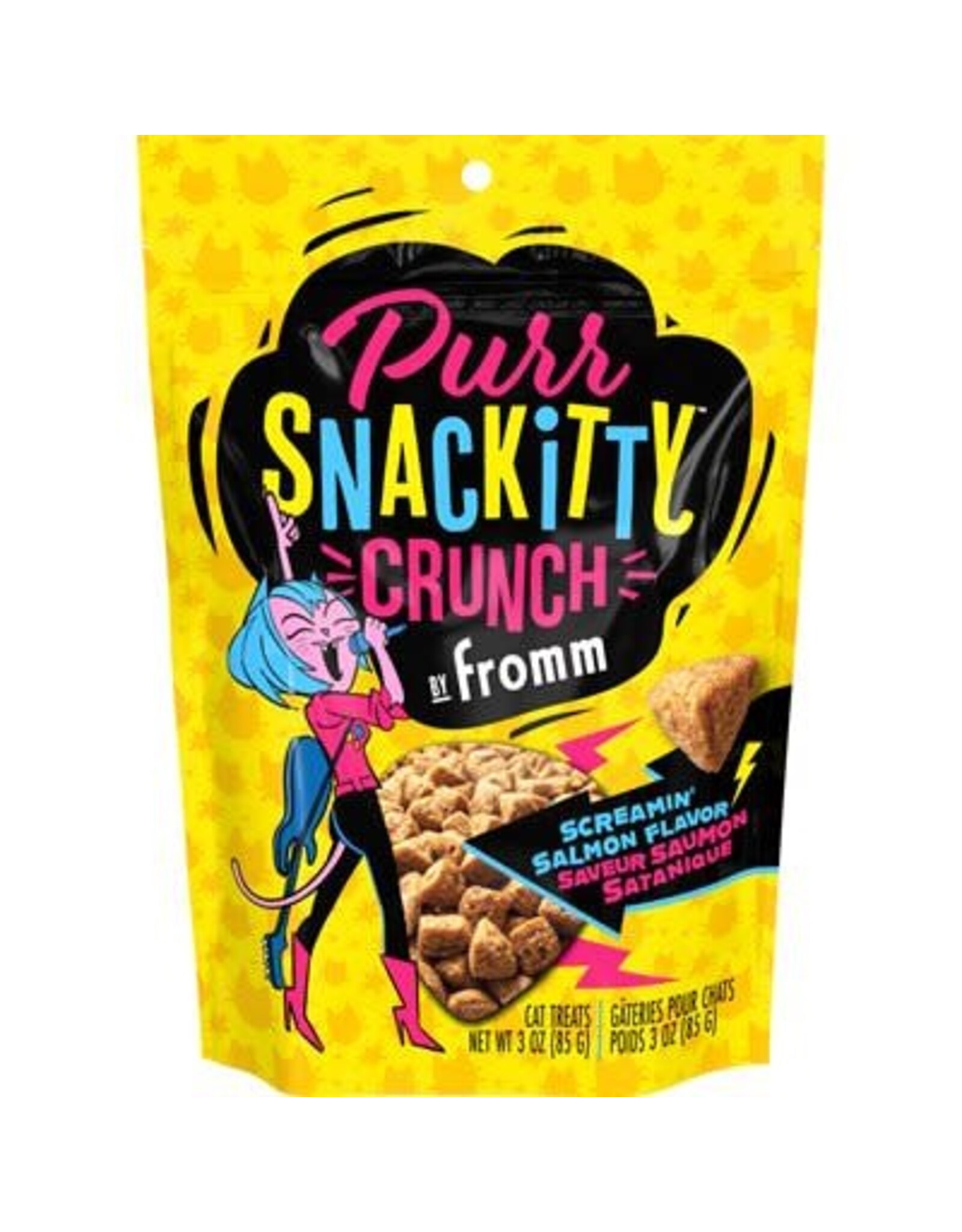 Fromm Fromm PurrSnackitty Gâteries Crunch Saumon 3oz (Chat)