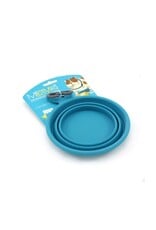 Messy Mutts Messy Mutts Bol En Silicone rétractable Bleu S