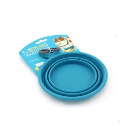 Messy Mutts Messy Mutts Bol En Silicone rétractable Bleu S