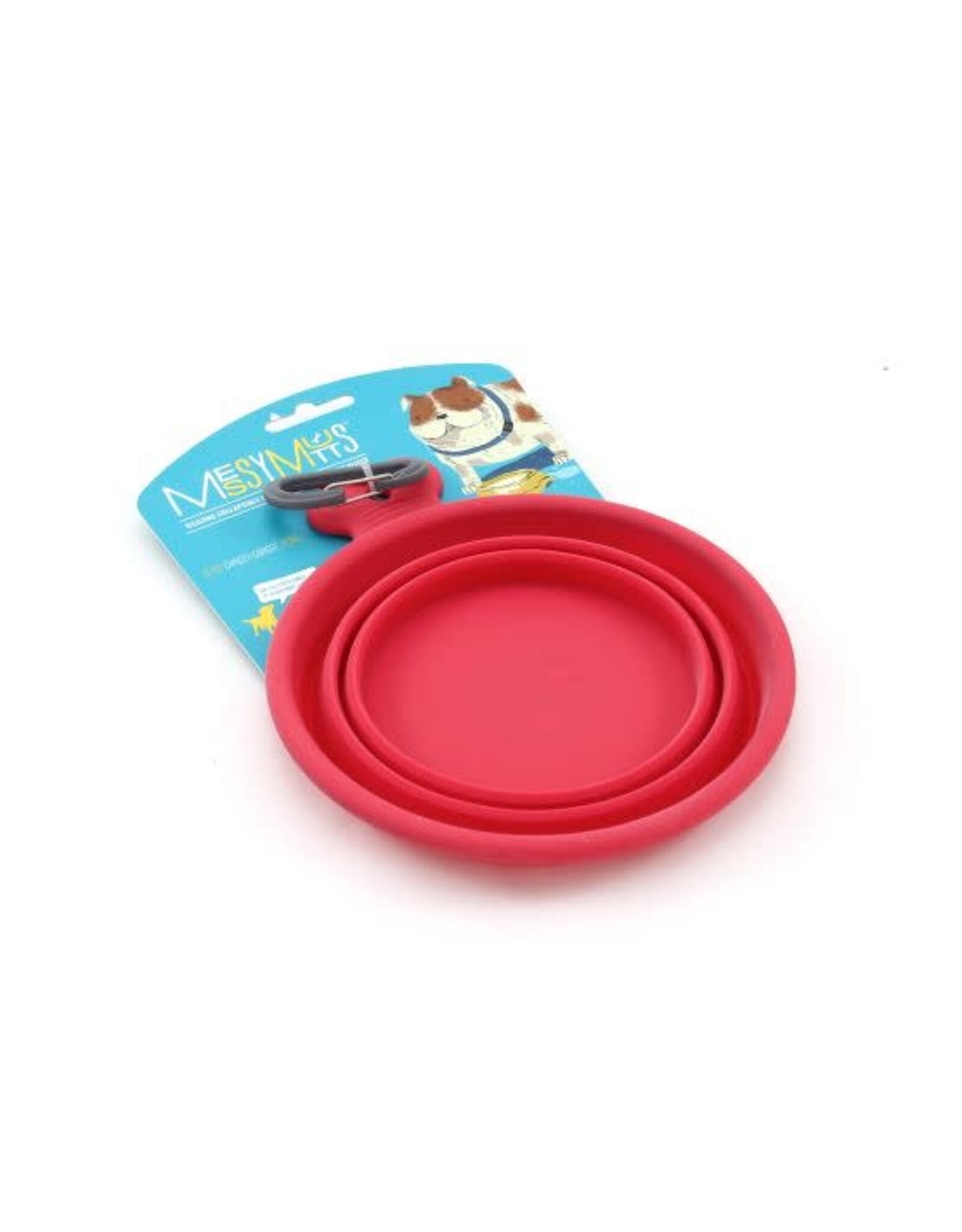 Messy Mutts Messy Mutts Bol En Silicone rétractable Rouge S