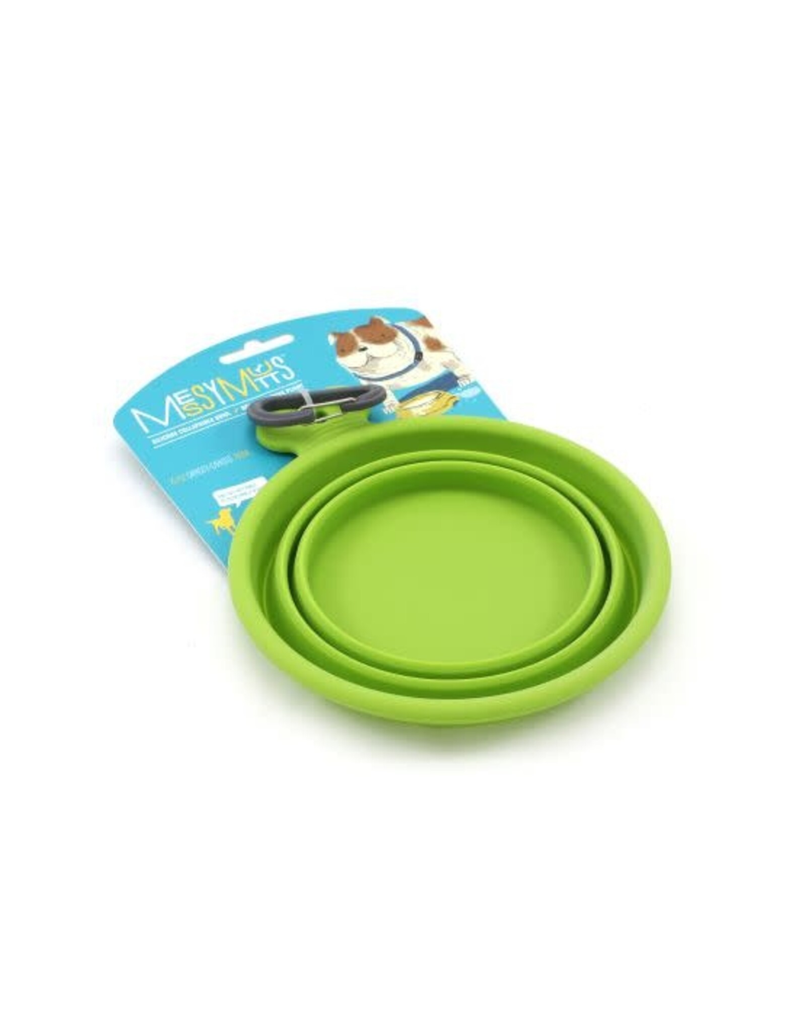 Messy Mutts Messy Mutts Bol En Silicone rétractable Vert S