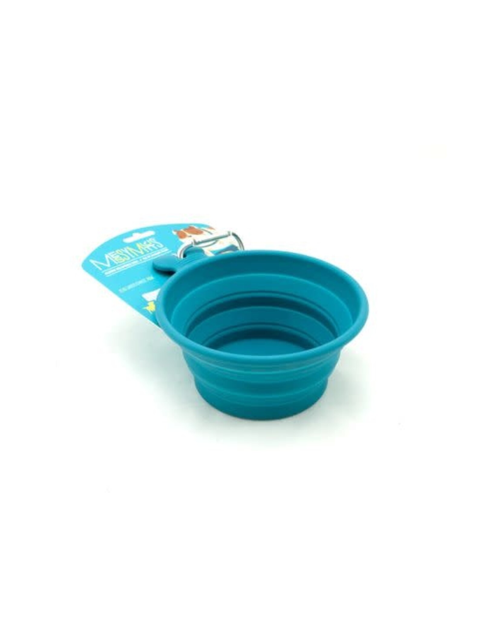 Messy Mutts Messy Mutts Bol En Silicone rétractable Bleu L