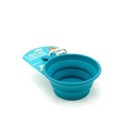 Messy Mutts Messy Mutts Bol En Silicone rétractable Bleu L