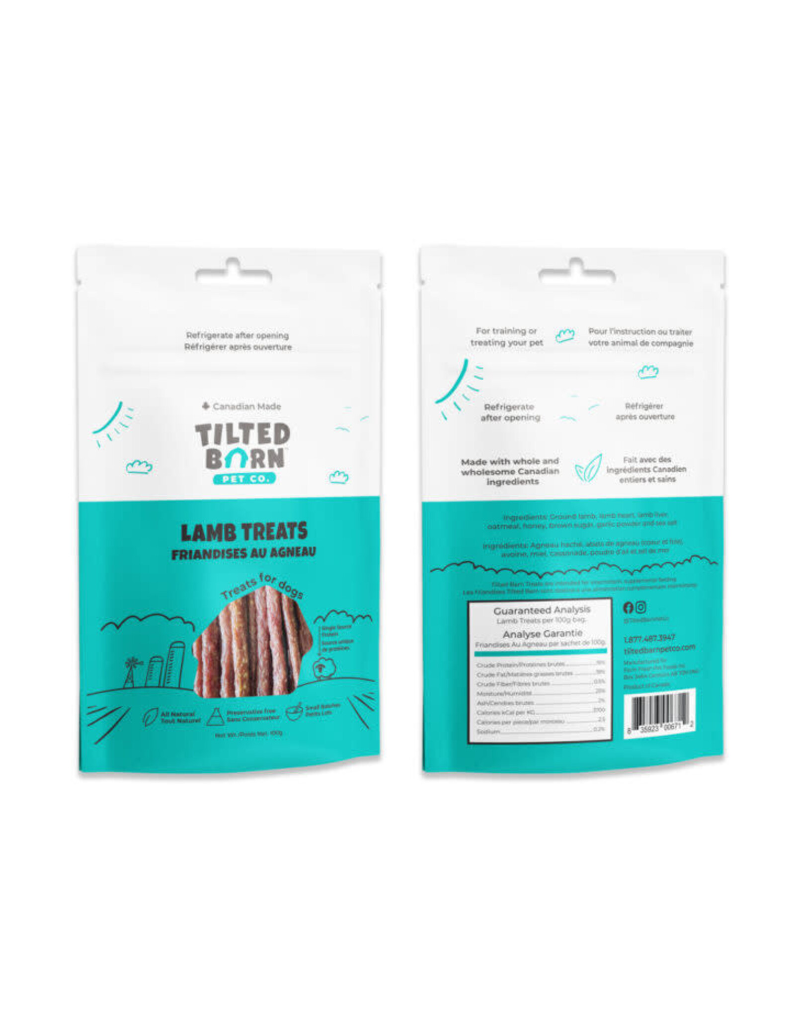 Tilted Barn Tilted Barn Friandises à l'agneau 100g.