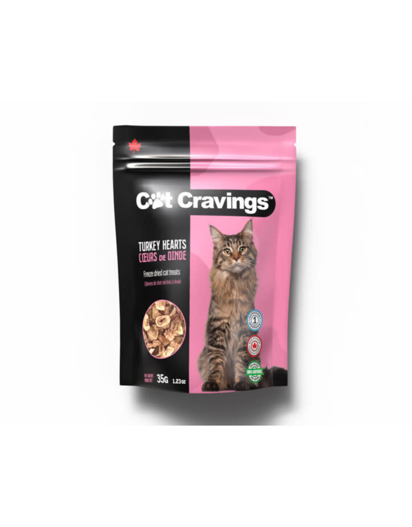 Dog Bites Cat Cravings Gâteries Coeur de Dinde déshydraté 35g