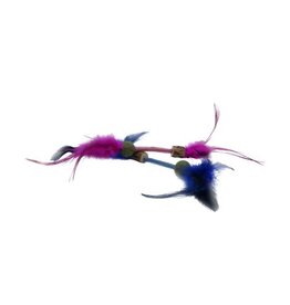 Bud's Bud'z Duo Matatabi Bâton et Plume Bleu & Rose (Chat)