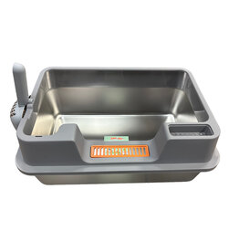 Burgham Simon's SIMONS Bac a Litiere acier inoxydable avec rebords 60x40x27cm
