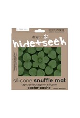 Dexypaws Dexypaws Tapis de léchage silicone cache-cache rond Kaki
