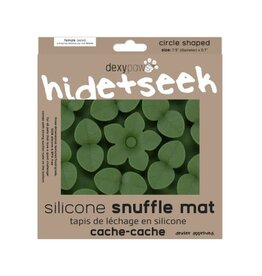 Dexypaws Dexypaws Tapis de léchage silicone cache-cache rond Kaki