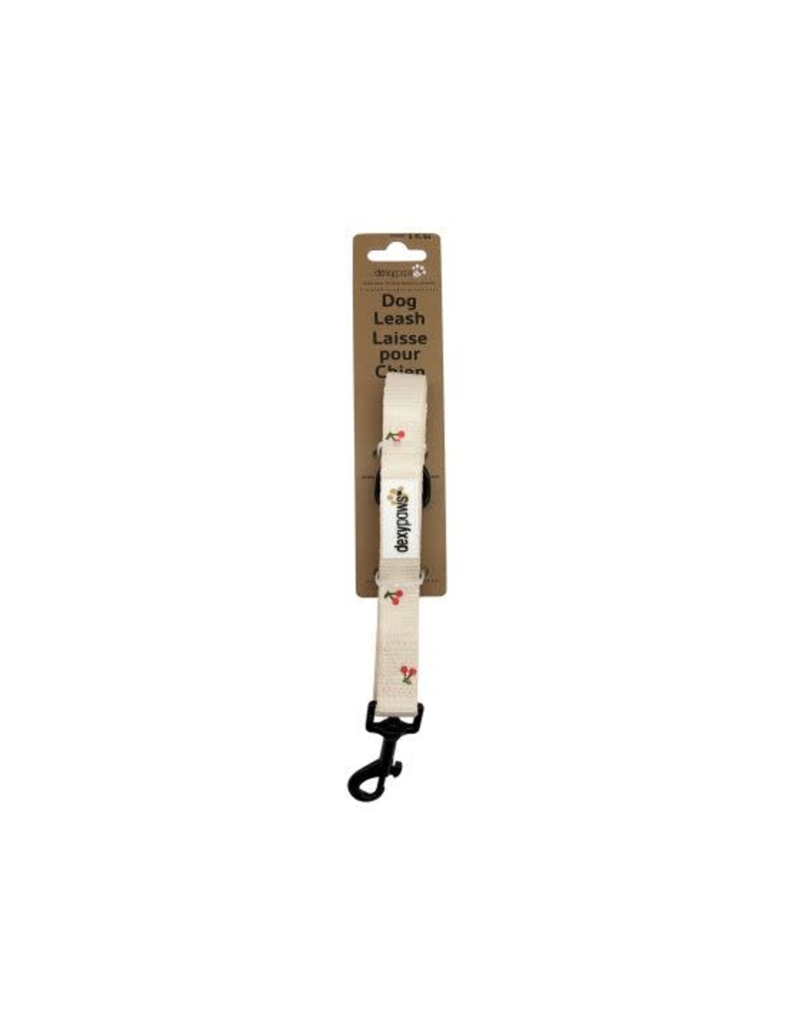 Dexypaws Dexypaws Laisse beige M. Cerise 5'