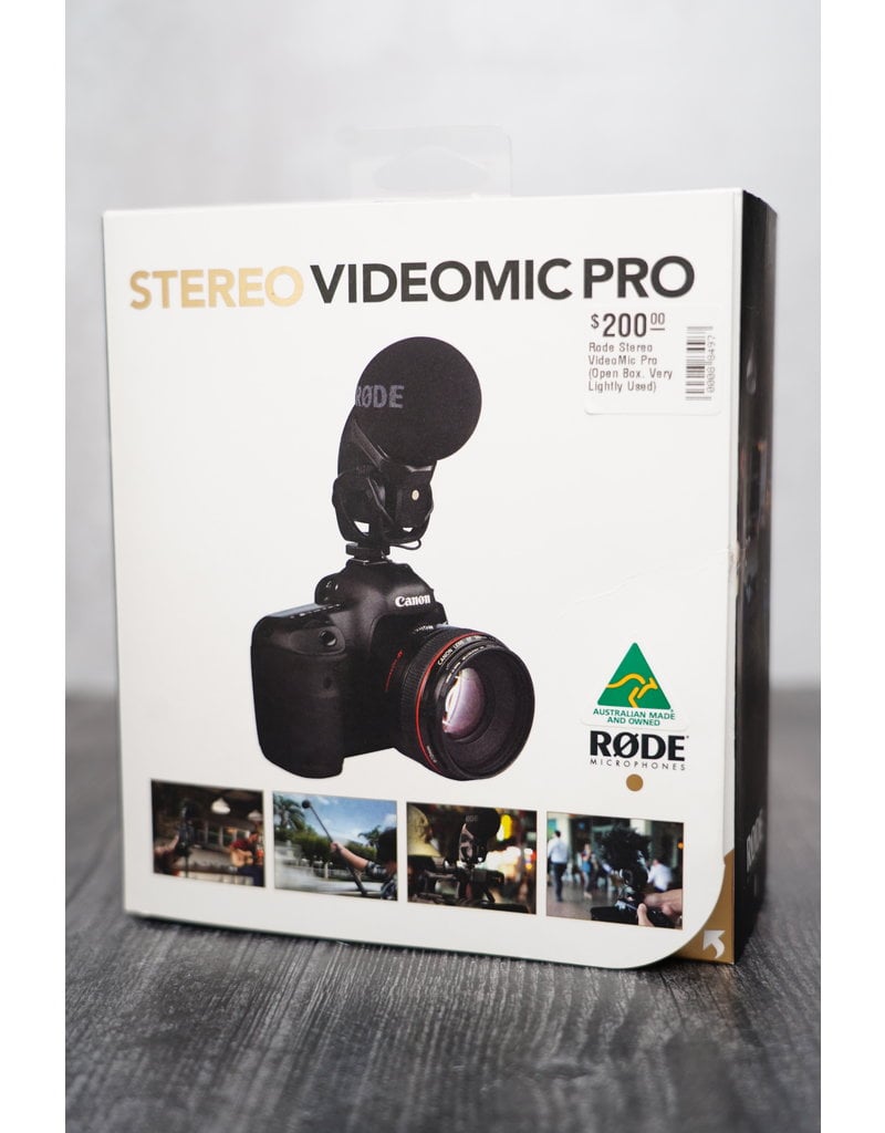 Rode Rode Stereo VideoMic Pro (Open Box. Very Lightly Used)