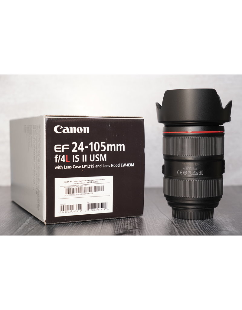 Canon Used Canon EF 24-105mm F/4L IS USM II Lens w/ Hood & Original Box