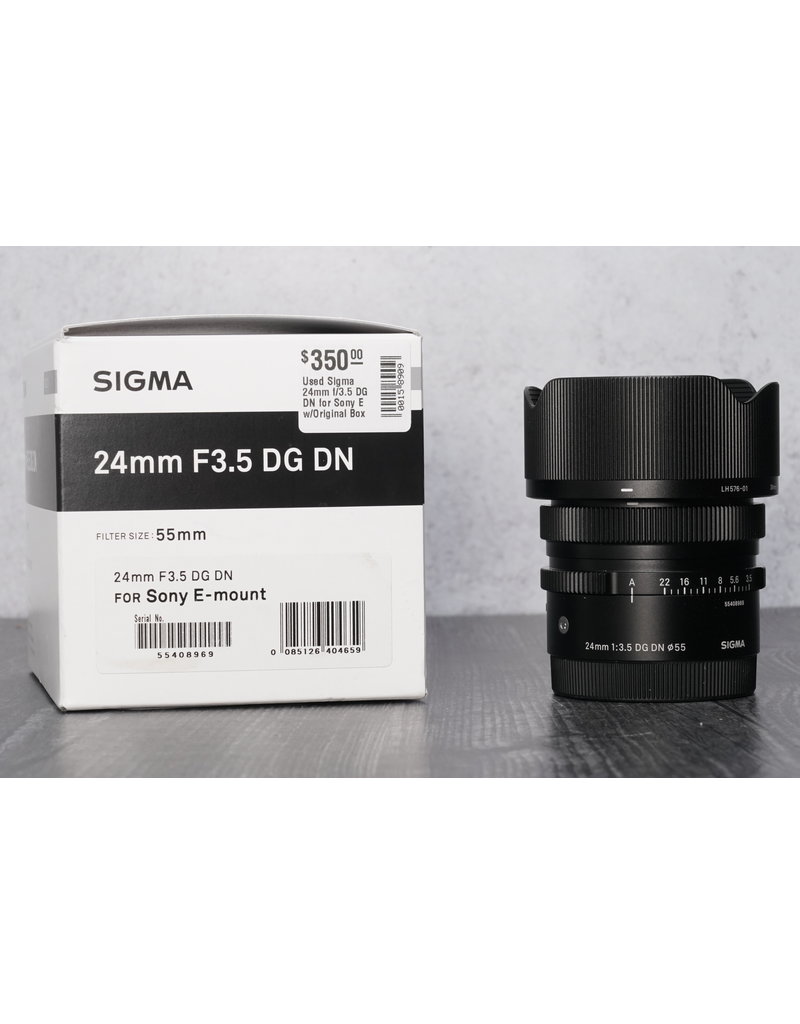 Sigma Used Sigma 24mm f/3.5 DG DN for Sony E w/Original Box