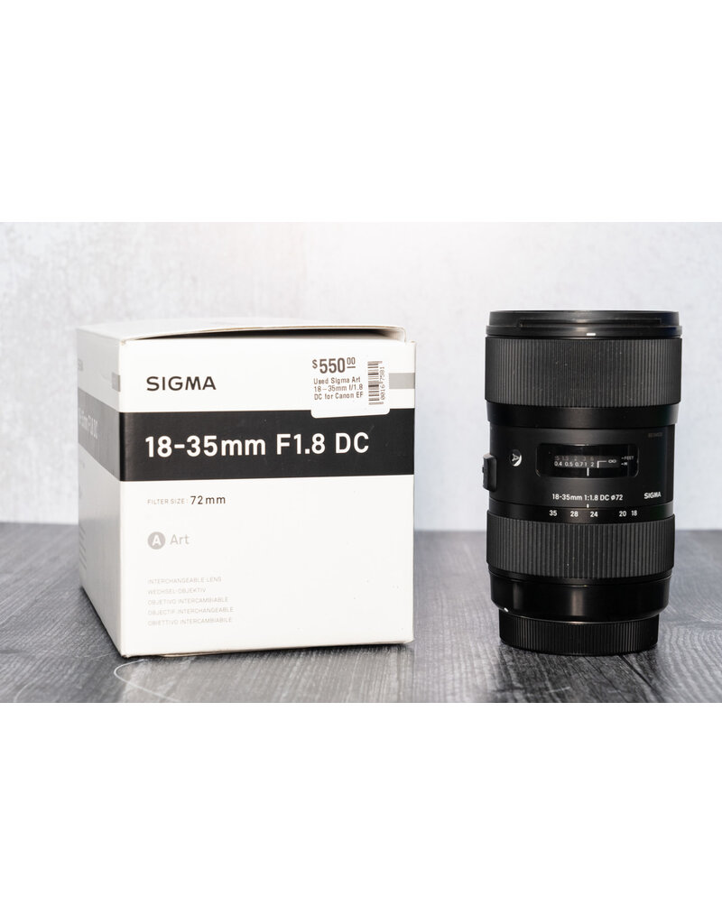 Sigma Used Sigma Art 18-35 f/1.8 DC for Canon EF-S w/Original Box