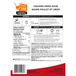 Happy Yak Chicken Orzo Soup