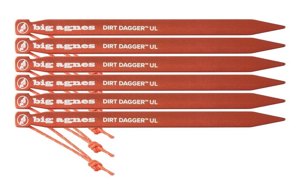 Dirt Dagger UL 10“ Tent Stakes: Pack of 6