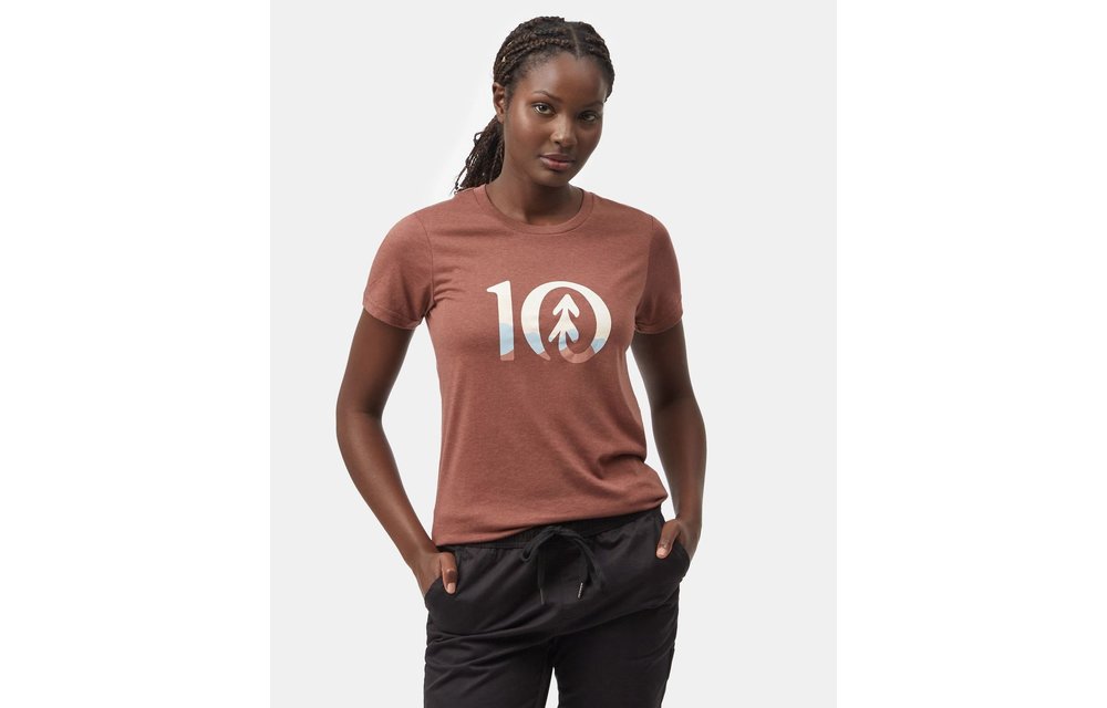 Women Mountain Sunset Ten Logo
