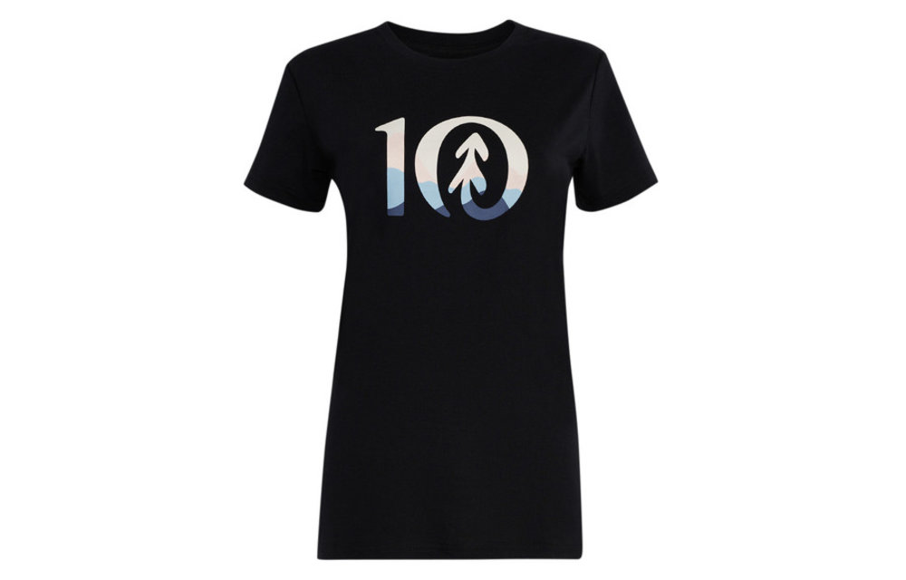 Women Mountain Sunset Ten Logo