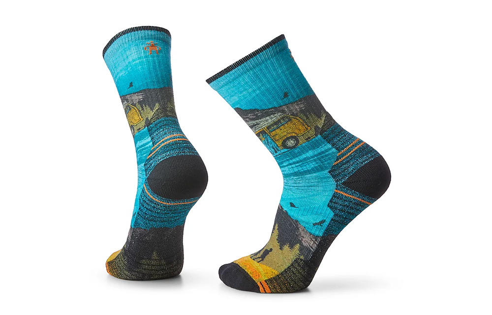 Hike Light Cushion Crew Socks Print