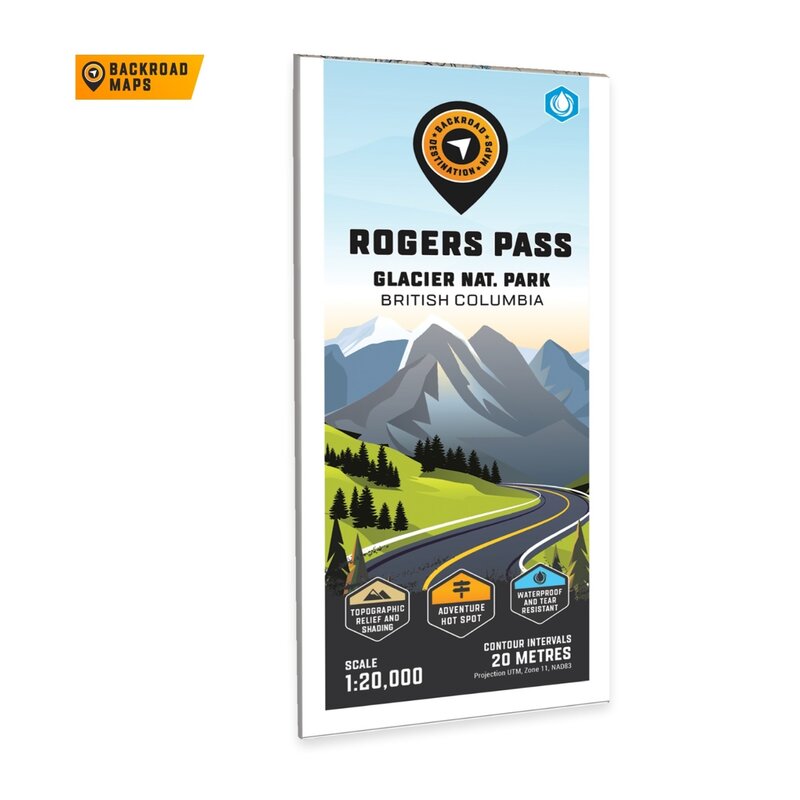 Backroad Mapbooks BC Topo Map Rogers Pass, Glacier NP BC