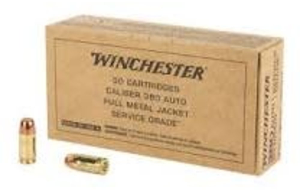 Winchester 380 FMJ 95gr. 50 Rounds