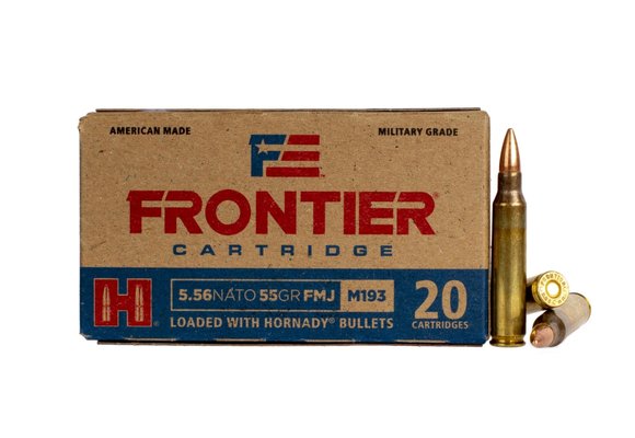 Hornady Frontier 5.56 FMJ FR200 55GR 20 Round Box
