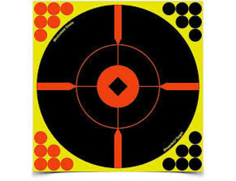Birchwood Casey 34806 Shoot-N-C Bull's-Eye BMW 8" Self-Adhesive Target 6 Pack Black/Red
