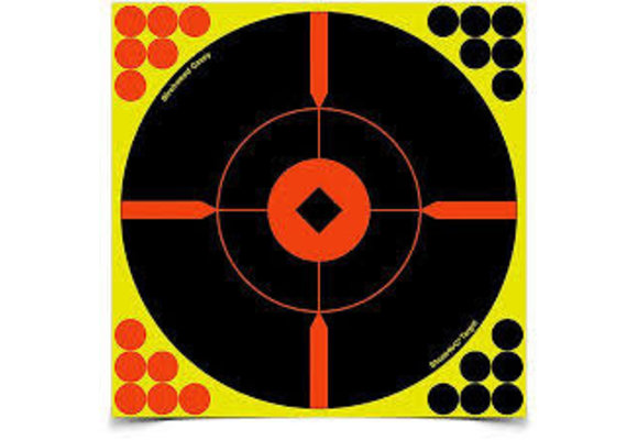 Birchwood Casey 34806 Shoot-N-C Bull's-Eye BMW 8" Self-Adhesive Target 6 Pack Black/Red