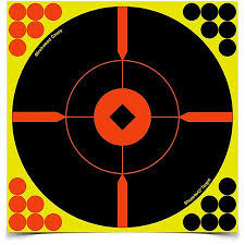 Birchwood Casey 34806 Shoot-N-C Bull's-Eye BMW 8" Self-Adhesive Target 6 Pack Black/Red