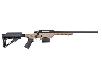 Mossberg MVP LC Bolt Action Rifle .308 Win 18.5" Fluted Bull Barrel MDT LSS Light Chassis FDE Stock Matte Blued Finish