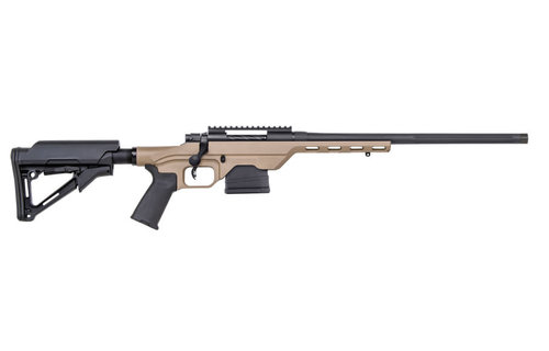 Mossberg MVP LC Bolt Action Rifle .308 Win 18.5" Fluted Bull Barrel MDT LSS Light Chassis FDE Stock Matte Blued Finish