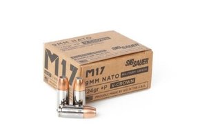 9MM +P, 124GR, ELITE V-CROWN M17, JHP,  (E9MMA2P-M17-20)