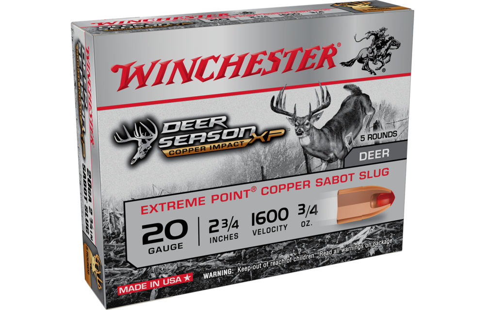 20 ga 2-3/4 1600 Sabot Slug Deer Season XP Copper Impact