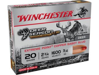 20 ga 2-3/4 1600 Sabot Slug Deer Season XP Copper Impact