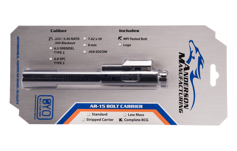 BOLT CARRIER GROUP ASSY., 5.56 NATO, M16 PROFILE, NITRIDE BOLT & CARRIER RETAIL PACKAGED