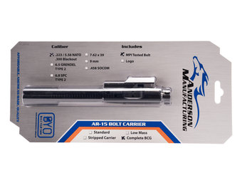 BOLT CARRIER GROUP ASSY., 5.56 NATO, M16 PROFILE, NITRIDE BOLT & CARRIER RETAIL PACKAGED