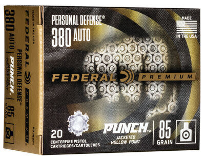 Federal .380ACP 85GR PUNCH JHP (PD380P1)